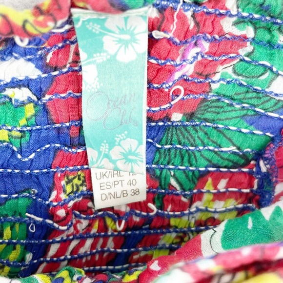 Ocean Club y2k Halter Gauze Tie Beach Coverup Tunic Top Size M/L Lightweight - Picture 4 of 7